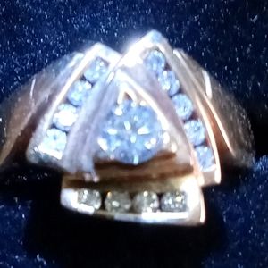 Gold and diamond ring